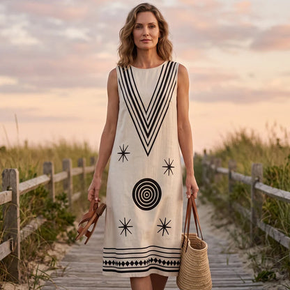 Women’s Sleeveless Printed Maxi Dress