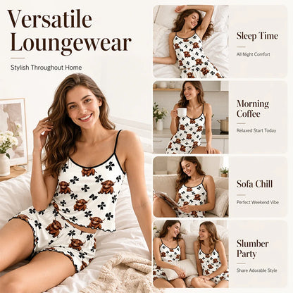 Women’s Highland Cow Print Cami Pyjama Set