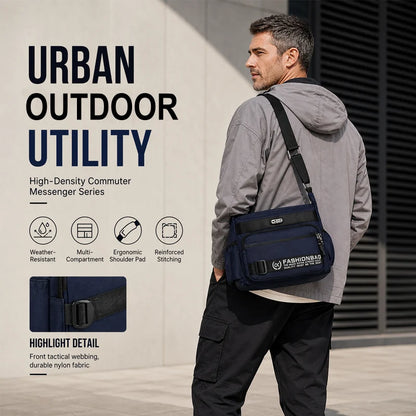 Urban Utility Multi-Compartment Messenger Bag