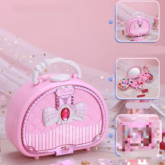 Kids’ Washable Makeup Play Set with Pink Carry Case