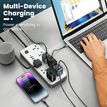 Multi-Outlet Power Strip with USB Ports