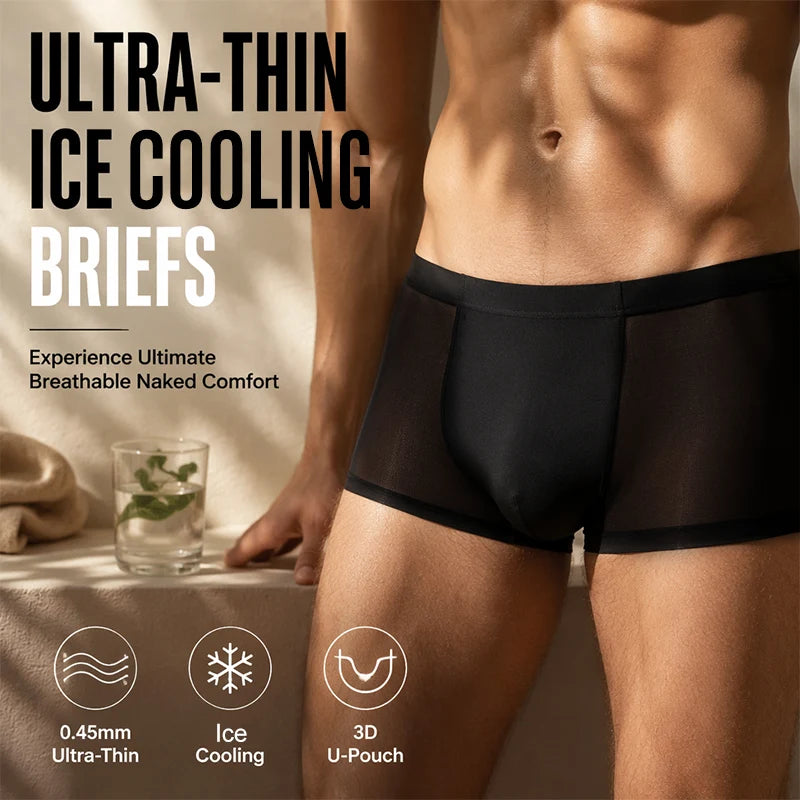 Men’s Ultra-Thin Cooling Boxer Briefs – 3-Pack