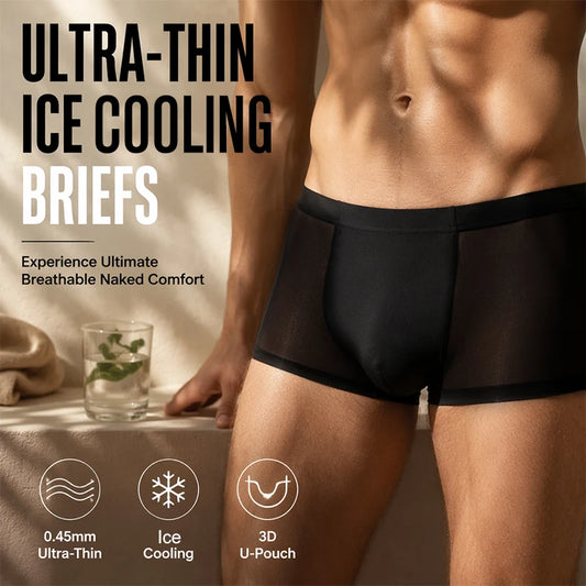 Men’s Ultra-Thin Cooling Boxer Briefs – 3-Pack