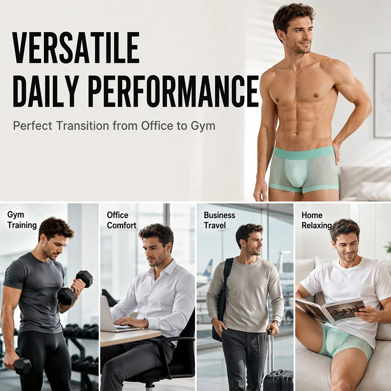 Men’s Ultra-Thin Cooling Boxer Briefs – 3-Pack