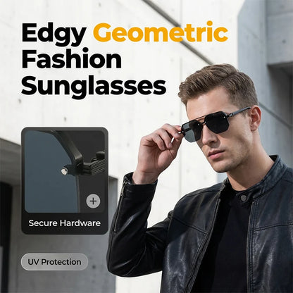 Men’s Geometric Polygon Sunglasses