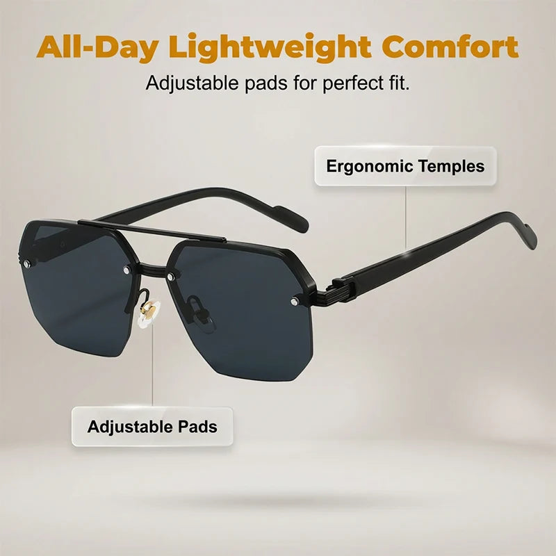 Men’s Geometric Polygon Sunglasses