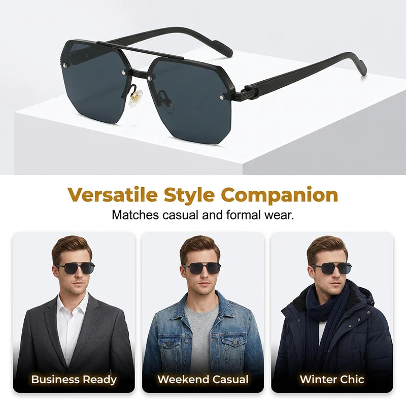 Men’s Geometric Polygon Sunglasses