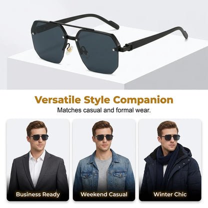 Men’s Geometric Polygon Sunglasses