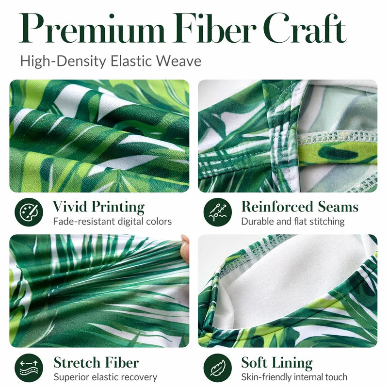 Women’s Tropical Print Three-Piece Swimwear Set