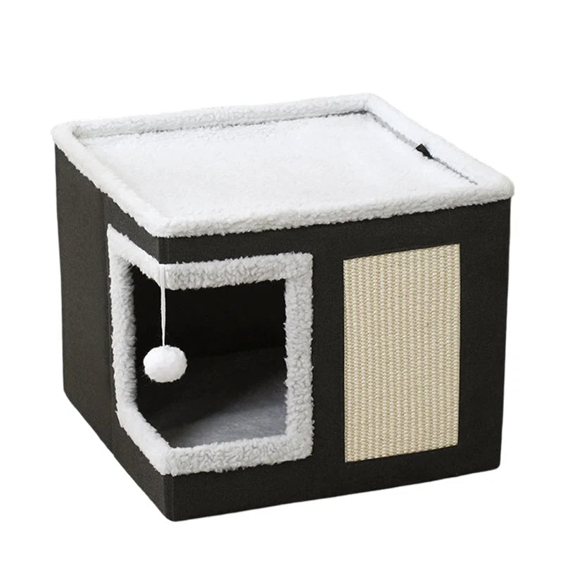 Foldable Two Level Cat Cube