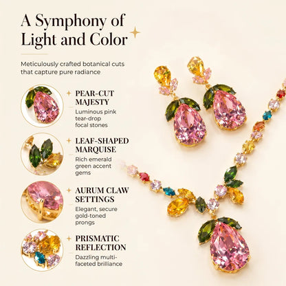 Elegant Tulip Necklace and Earrings Set