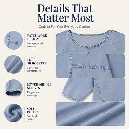 Women’s Relaxed Denim-Look Top