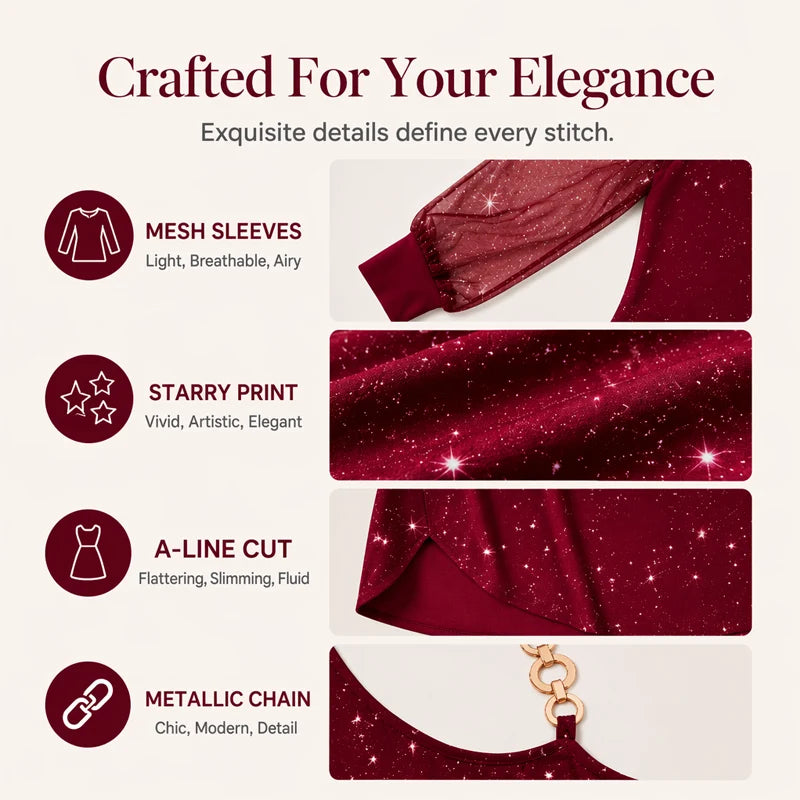 Women’s Cold-Shoulder Sparkle Dress