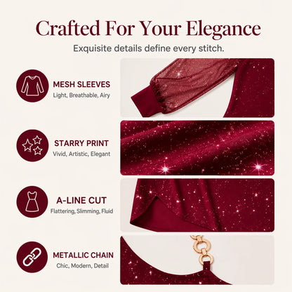 Women’s Cold-Shoulder Sparkle Dress