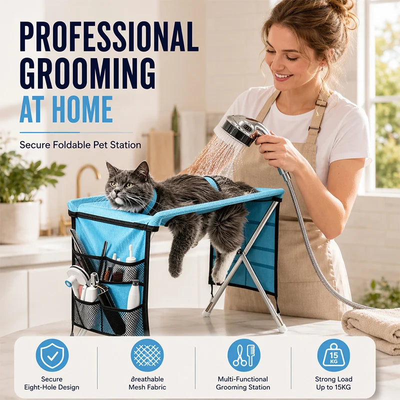 2-in-1 Detachable Pet Grooming Bed