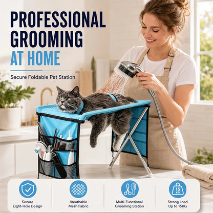 2-in-1 Detachable Pet Grooming Bed