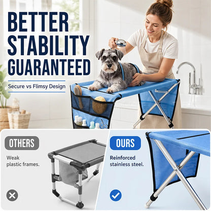 2-in-1 Detachable Pet Grooming Bed