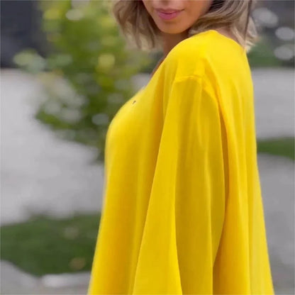 Women's Layered V-Neck Zip Sleeve Top