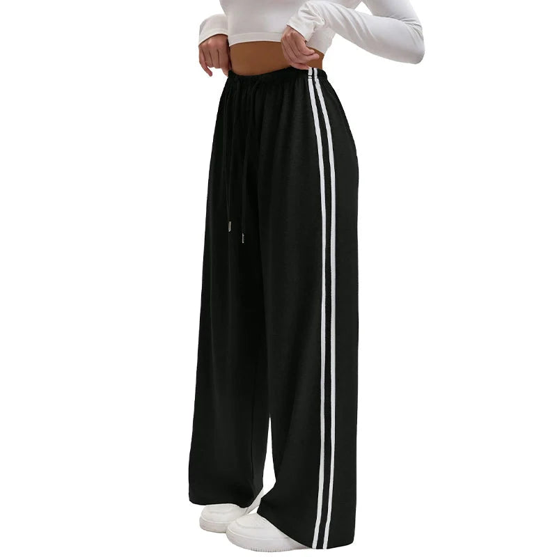 Women's Side Stripe Wide Leg Trousers