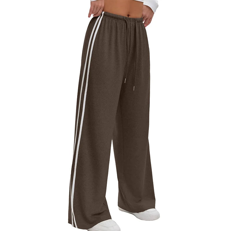 Women's Side Stripe Wide Leg Trousers