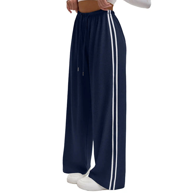 Women's Side Stripe Wide Leg Trousers