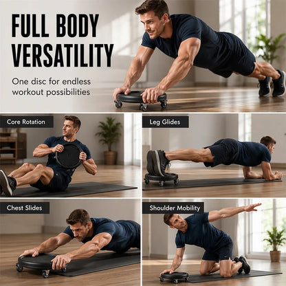 Abdominal Roller Disc with Knee Pad
