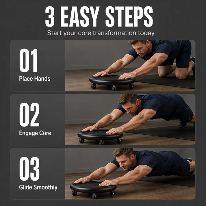 Abdominal Roller Disc with Knee Pad