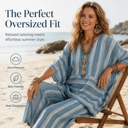 Women's Striped V-Neck Two Piece Set