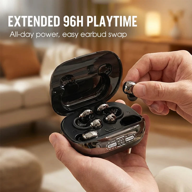 Bluetooth 6.0 Clip-On Wireless Earbuds