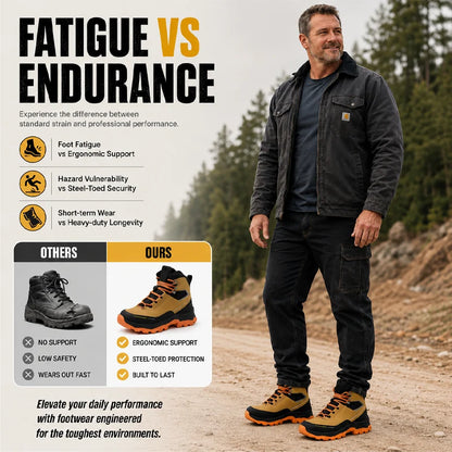 Men's Rugged Steel-Toe Work Boots