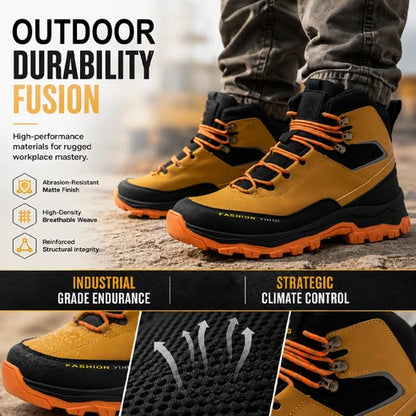 Men's Rugged Steel-Toe Work Boots