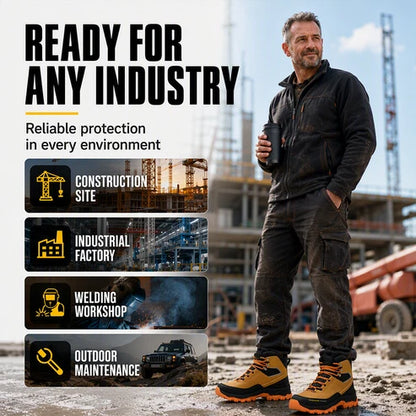 Men's Rugged Steel-Toe Work Boots