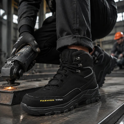 Men's Rugged Steel-Toe Work Boots