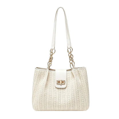 Women's Woven Straw Shoulder Bag