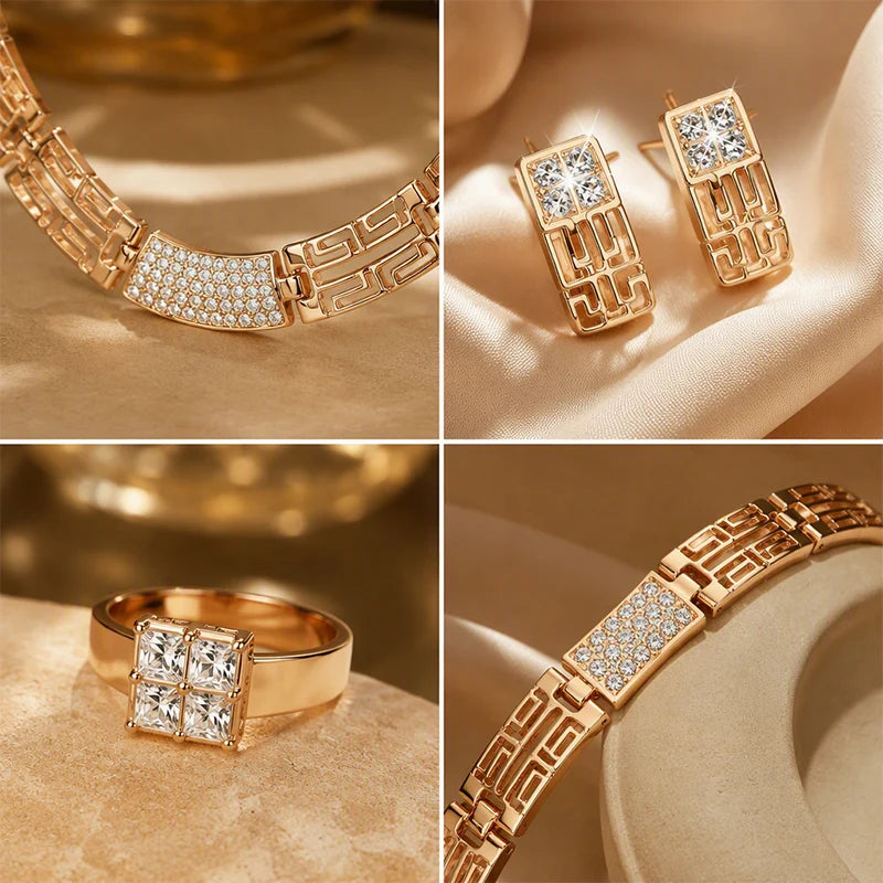 Women's Elegant Rhinestone Jewellery Set