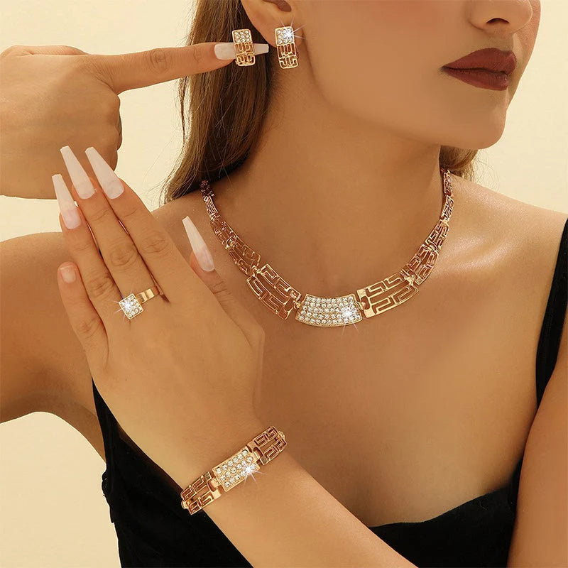 Women's Elegant Rhinestone Jewellery Set
