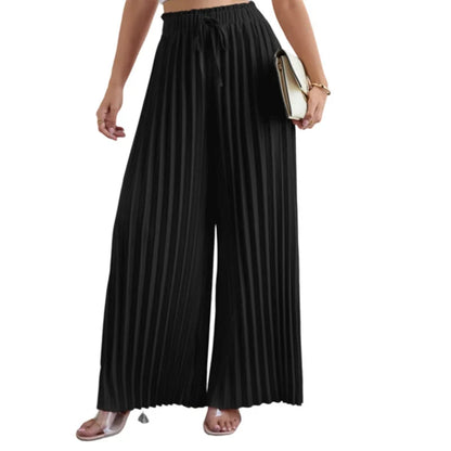 Women's Pleated Wide-Leg Trousers
