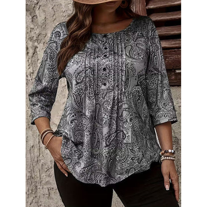 Women's Paisley Print Relaxed Blouse