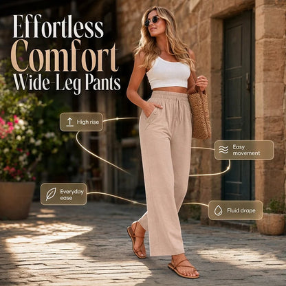 High-Waisted Wide-Leg Trousers
