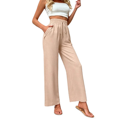 High-Waisted Wide-Leg Trousers