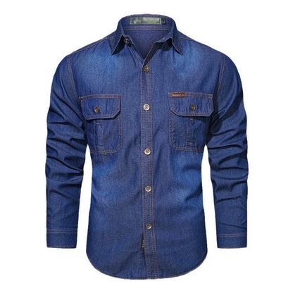 Men's Casual Long-Sleeve Denim Shirt