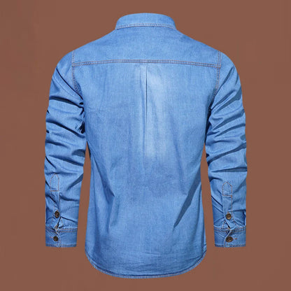 Men's Casual Long-Sleeve Denim Shirt