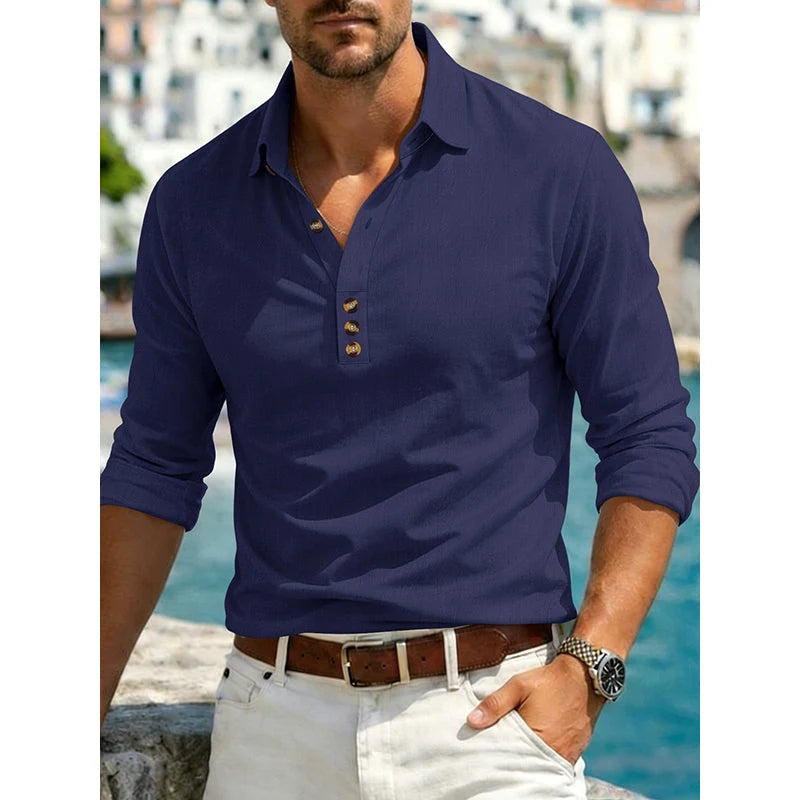 Men's Long-Sleeve Button-Up Shirt