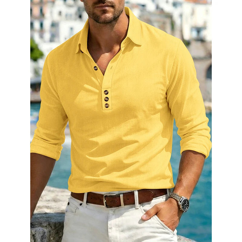 Men's Long-Sleeve Button-Up Shirt