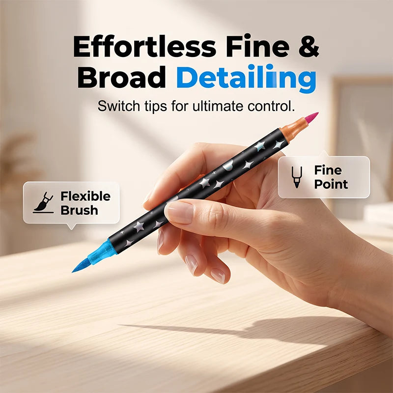 Dual-Tip Glitter Marker Set
