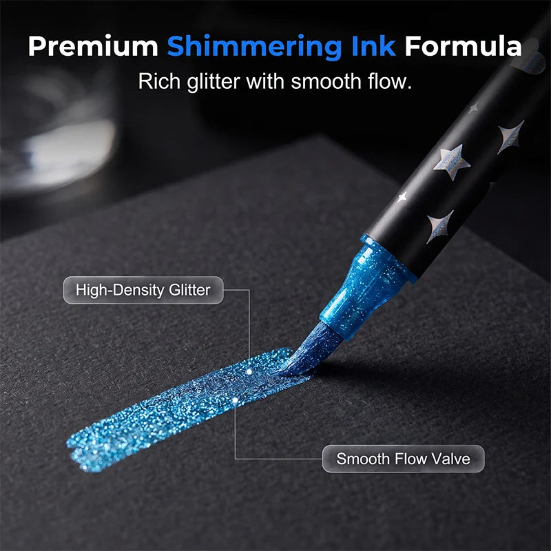 Dual-Tip Glitter Marker Set