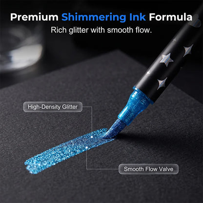 Dual-Tip Glitter Marker Set