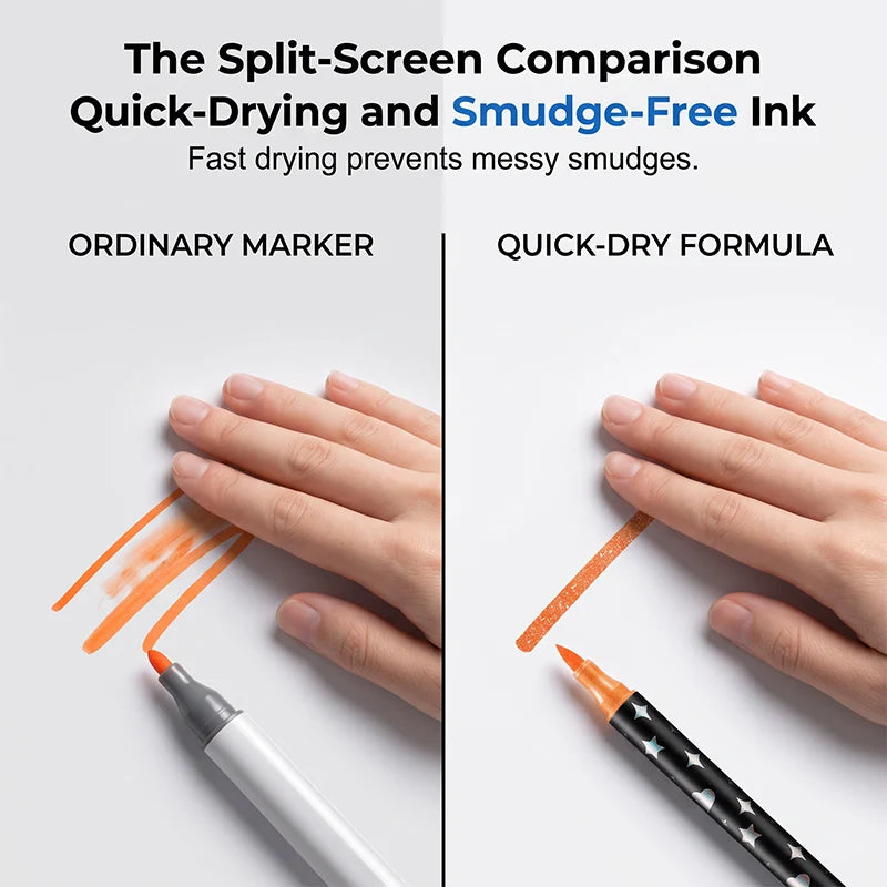 Dual-Tip Glitter Marker Set