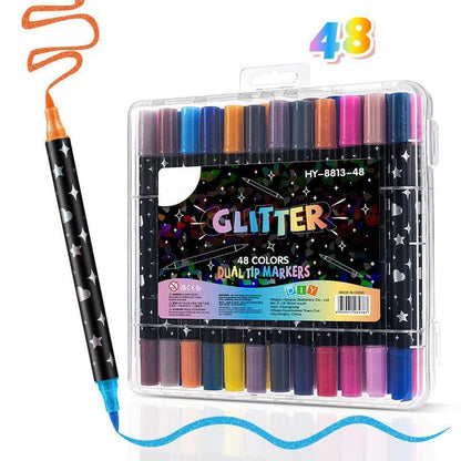 Dual-Tip Glitter Marker Set
