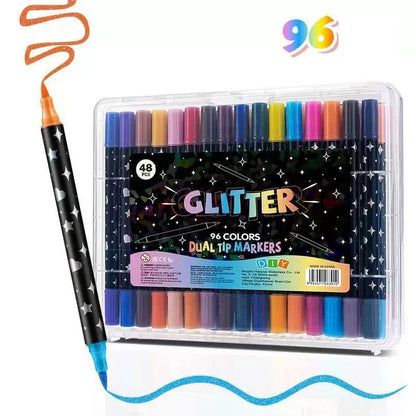 Dual-Tip Glitter Marker Set